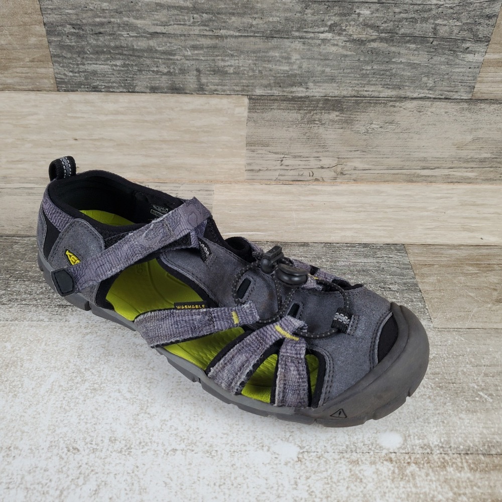 KEEN Seacamp II CNX Kids Sandal Sz 7 Magnet Evening Primrose Leather Hook & Loop